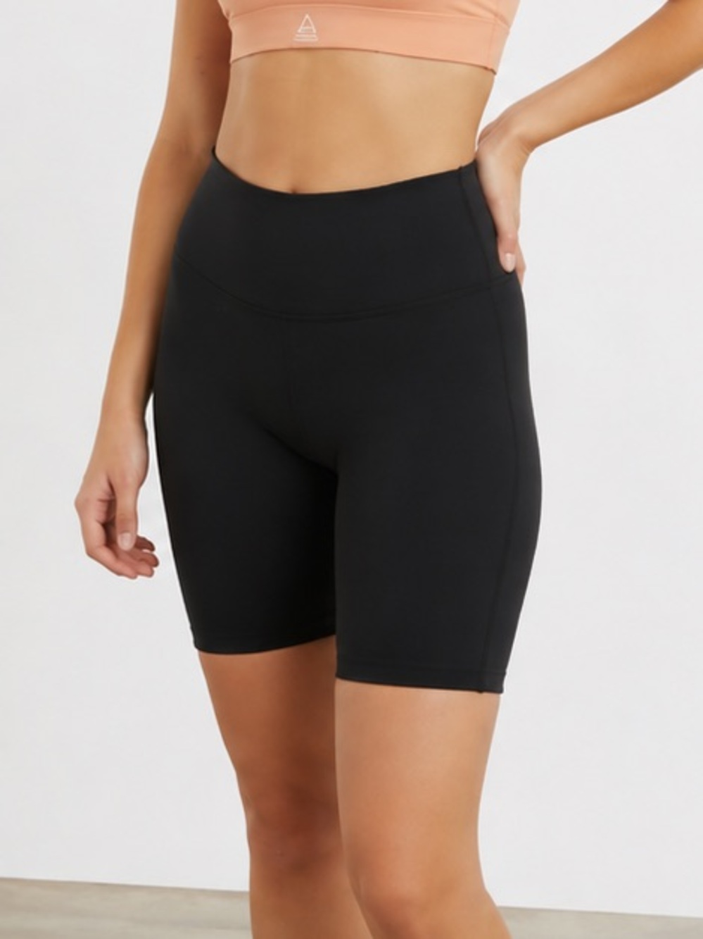 Balance Collection Black High-Rise Bike Shorts